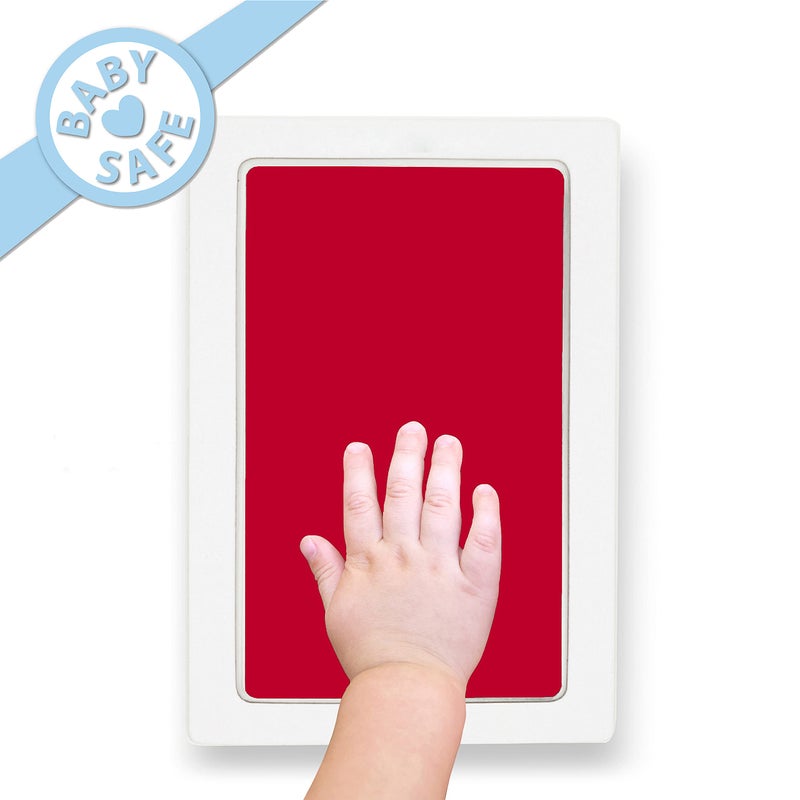 Tiny Gifts Large Clean Touch Ink Pad for Baby Handprints and Footprints - Inkless Infant Hand & Foot Stamp - Safe for Babies, Doesn’t Touch Skin - Perfect Family Memory or Gift, Red Print Kit by Tiny Gifts - Image 4